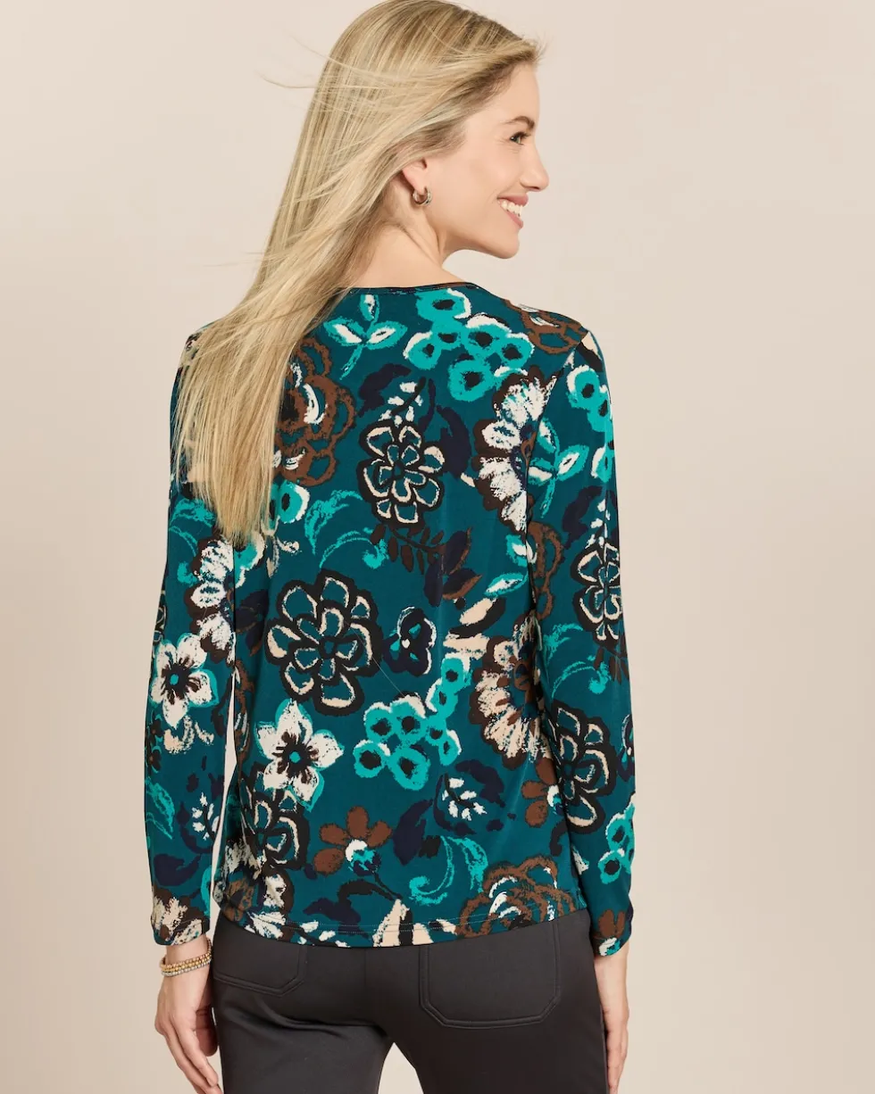 Shirt mit Blumen-Druck
