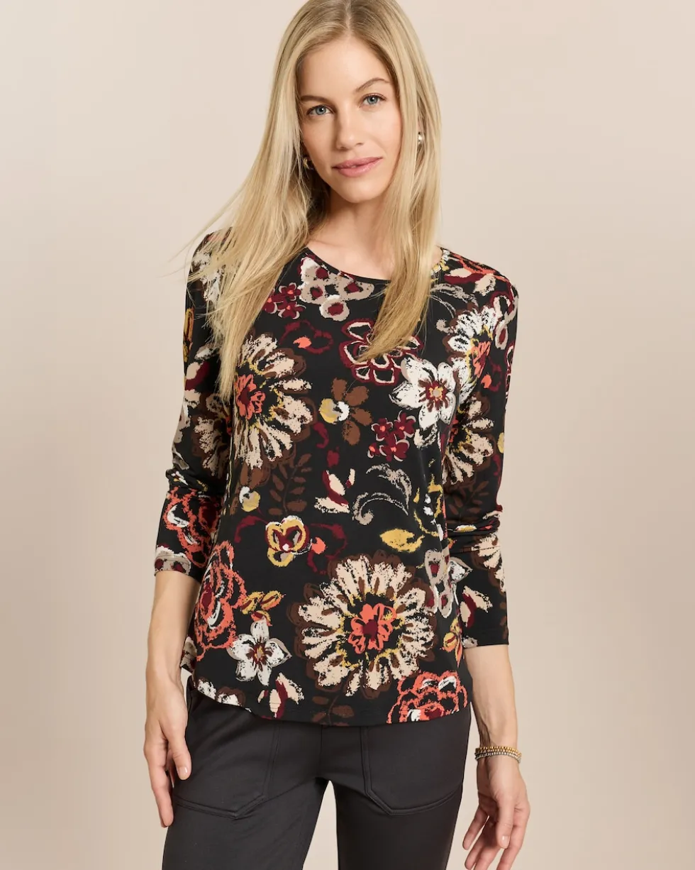 Shirt mit Blumen-Druck