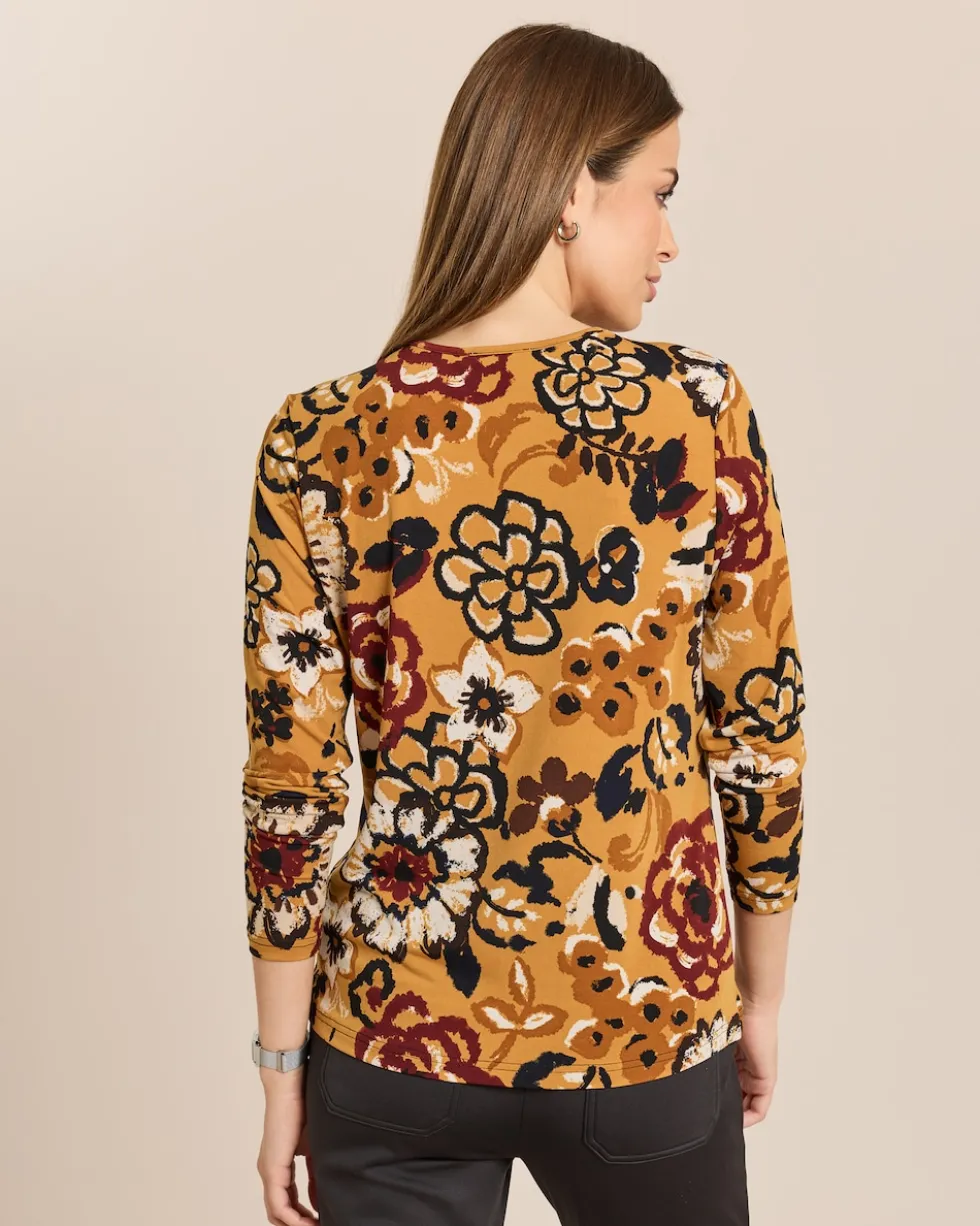 Shirt mit Blumen-Druck