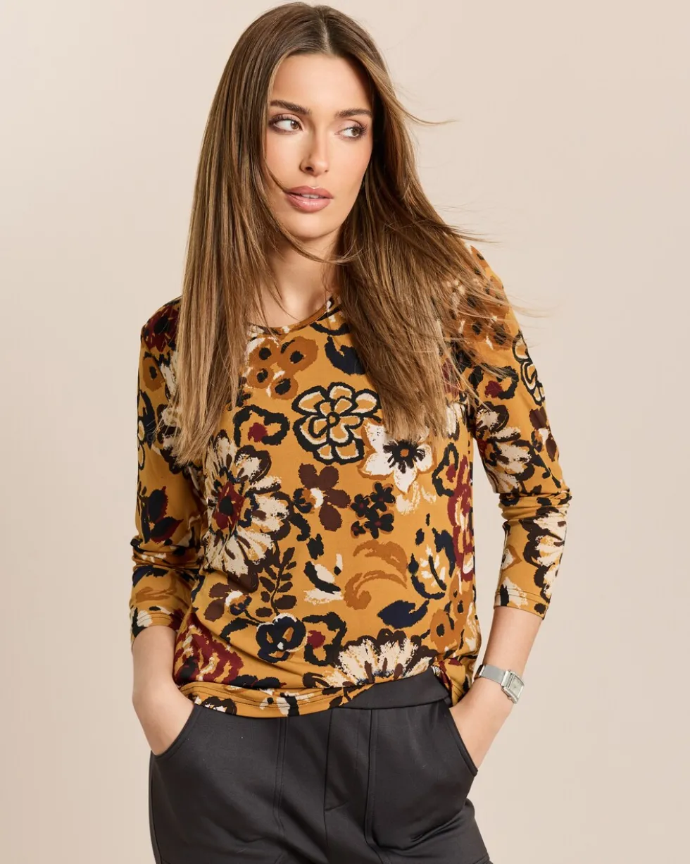 Shirt mit Blumen-Druck