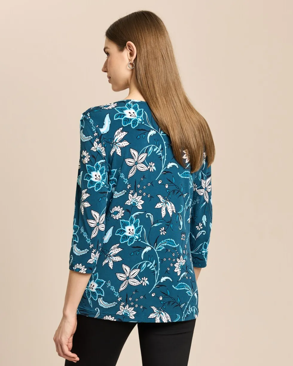 Shirt mit Blumen in Paisleyoptik