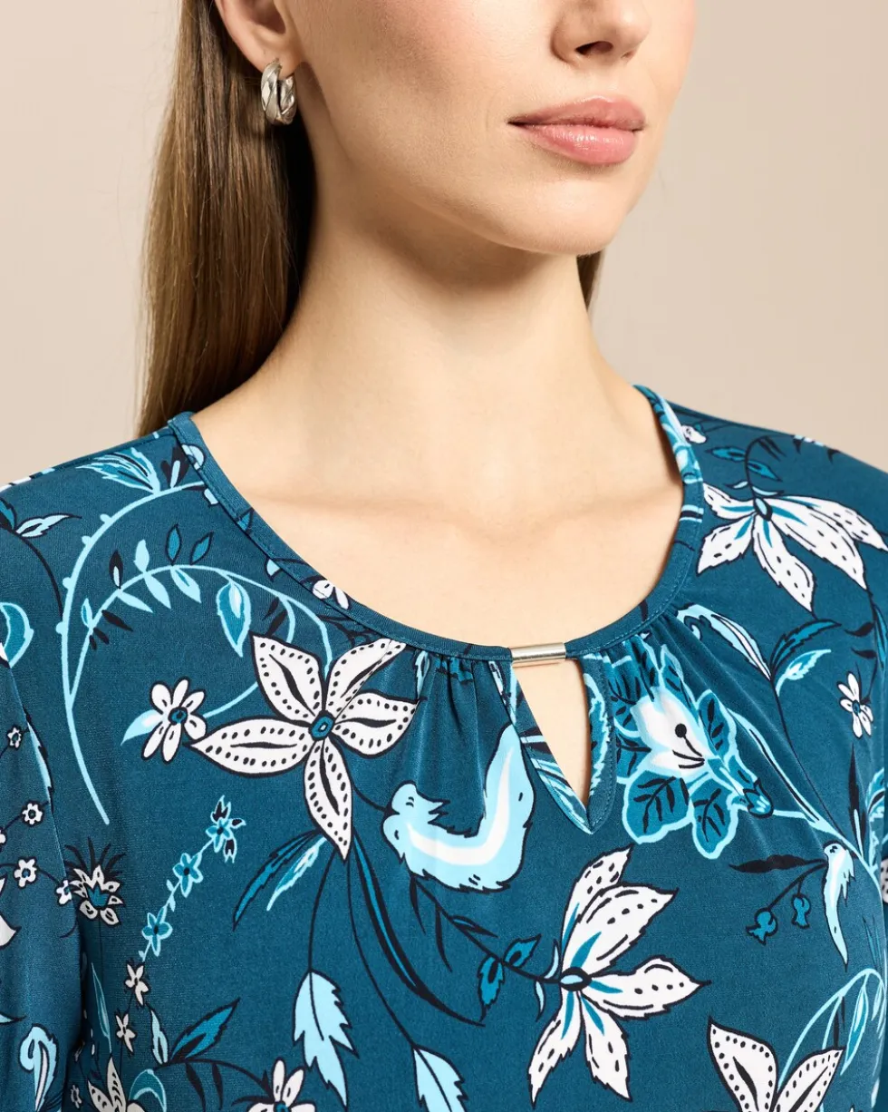 Shirt mit Blumen in Paisleyoptik
