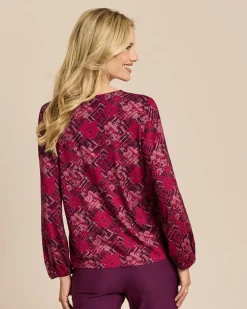 Shirt mit Blumen-Karo-Druck