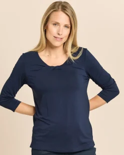 Shirt mit Dekoraffung am Ausschnitt