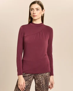 Shirt mit drapiertem Ausschnitt
