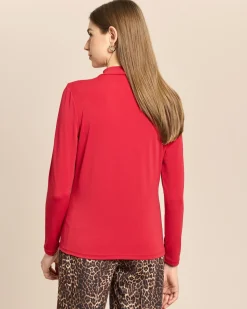 Shirt mit drapiertem Ausschnitt