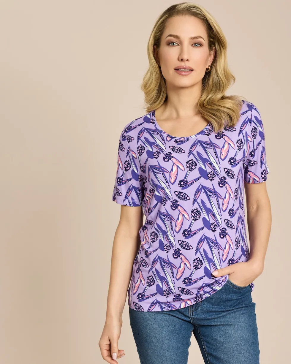Shirt mit floralem Animal Druck
