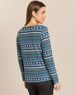 Shirt mit gemustertem Streifendruck