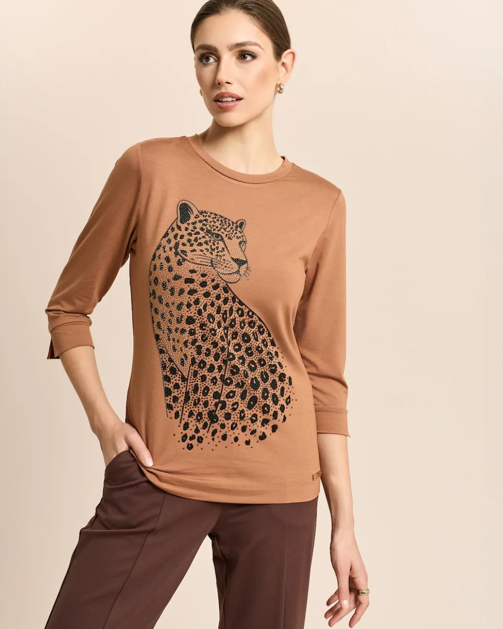 Shirt mit Gepard-Applikation