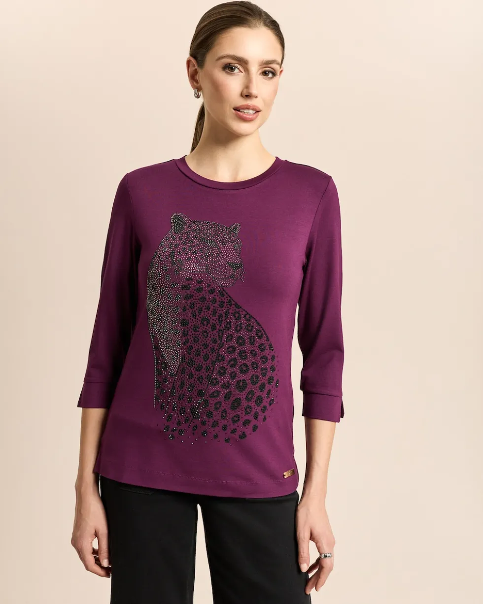Shirt mit Gepard-Applikation
