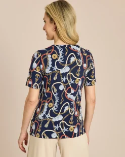 Shirt mit Ketten-Meeresdruck