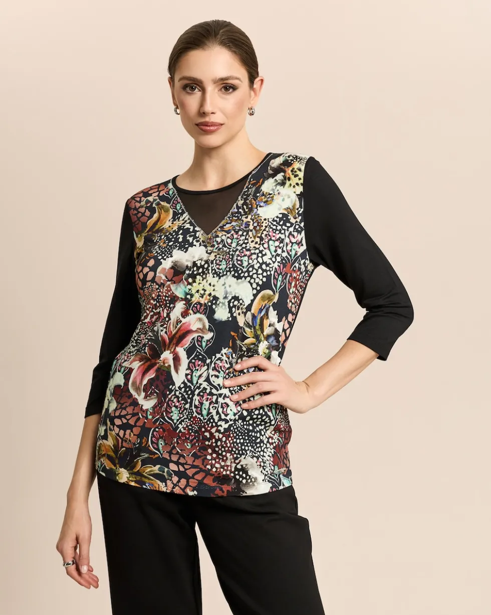 Shirt mit Mesh und Exklusivdruck