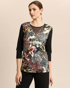 Shirt mit Mesh und Exklusivdruck
