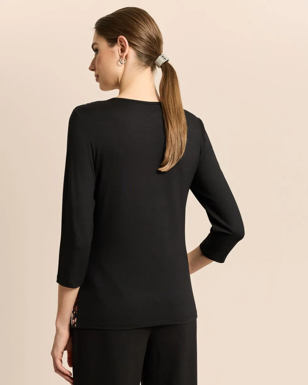 Shirt mit Mesh und Exklusivdruck