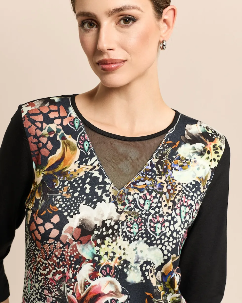 Shirt mit Mesh und Exklusivdruck