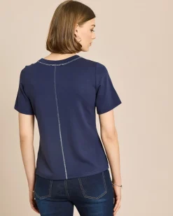 Shirt mit Metallgarn Detail