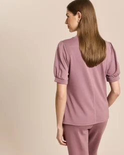 Shirt mit Metallic Garn