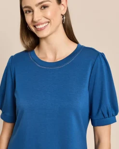 Shirt mit Metallic Garn