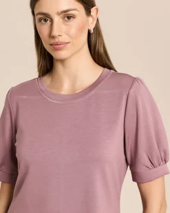 Shirt mit Metallic Garn
