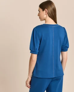 Shirt mit Metallic Garn