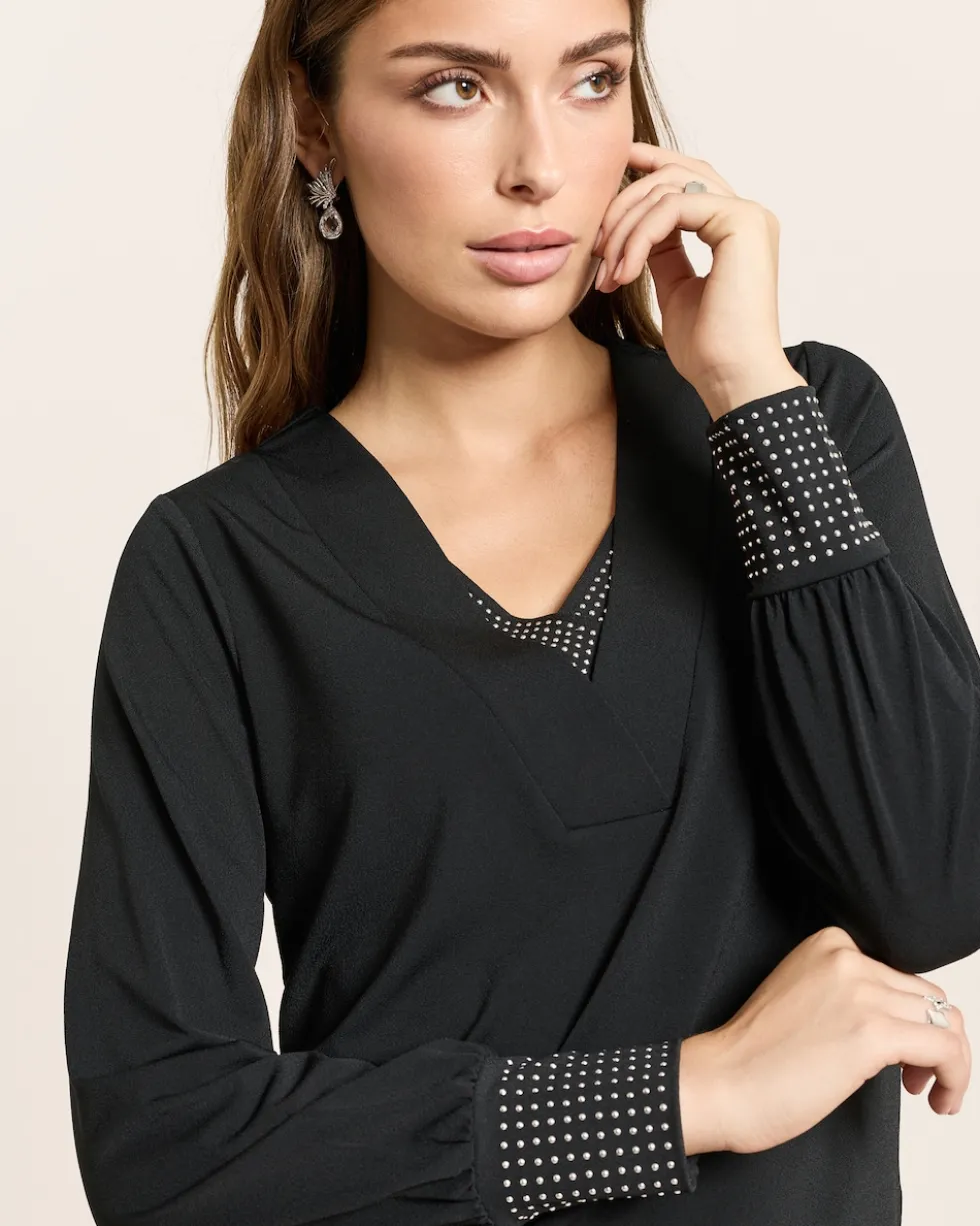 Shirt mit Nietendekoration