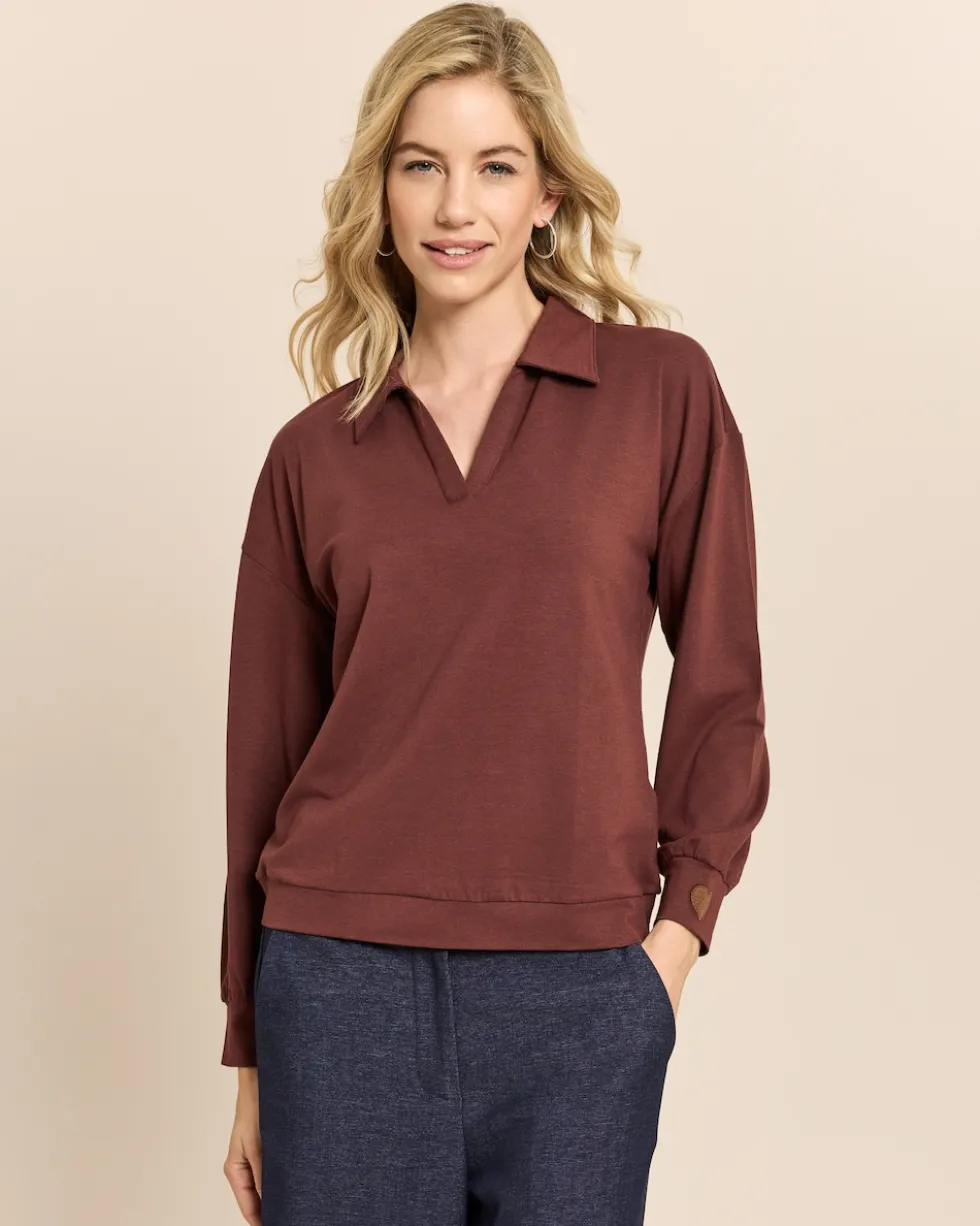 Shirt mit Polokragen