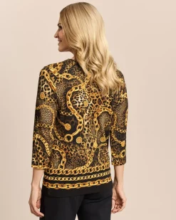 Shirt mit Print und Kettendetail