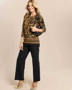 Shirt mit Print und Kettendetail