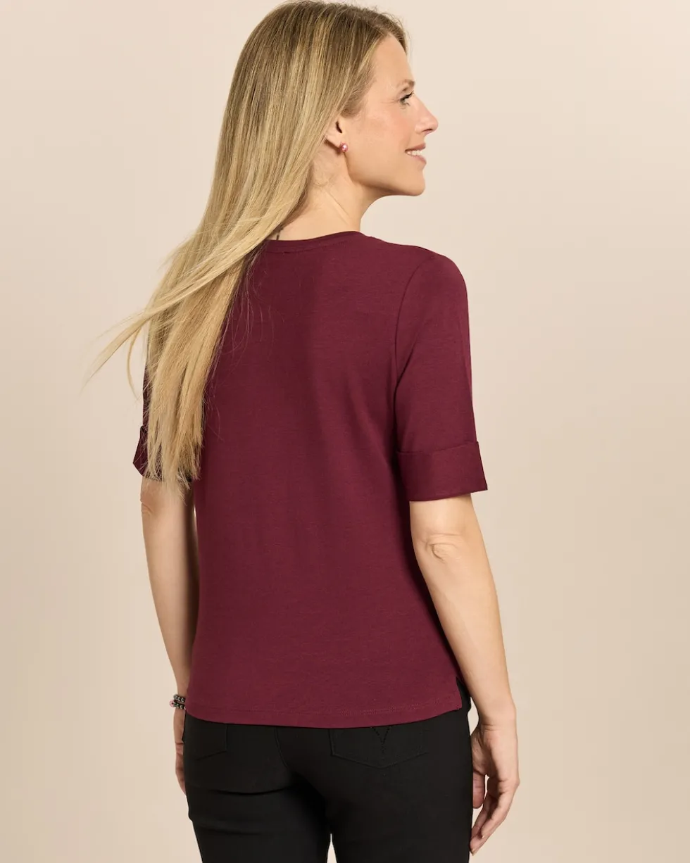 Shirt mit Ärmelaufschlag