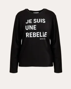 Shirt mit Schriftzug REBELLE