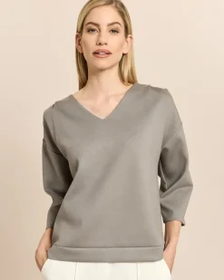 Shirt mit Schulterdrapierung