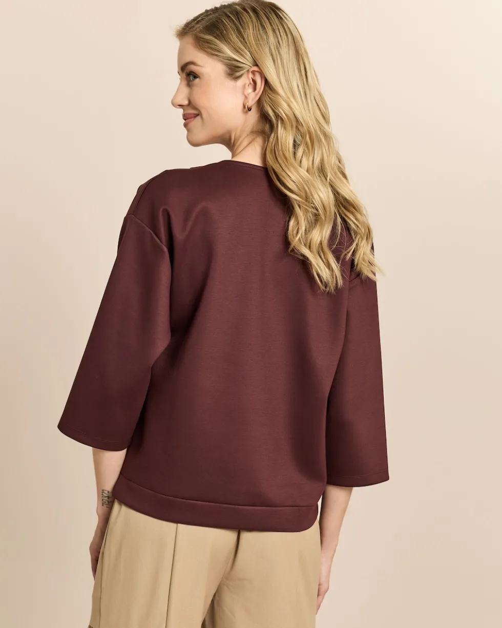 Shirt mit Schulterdrapierung