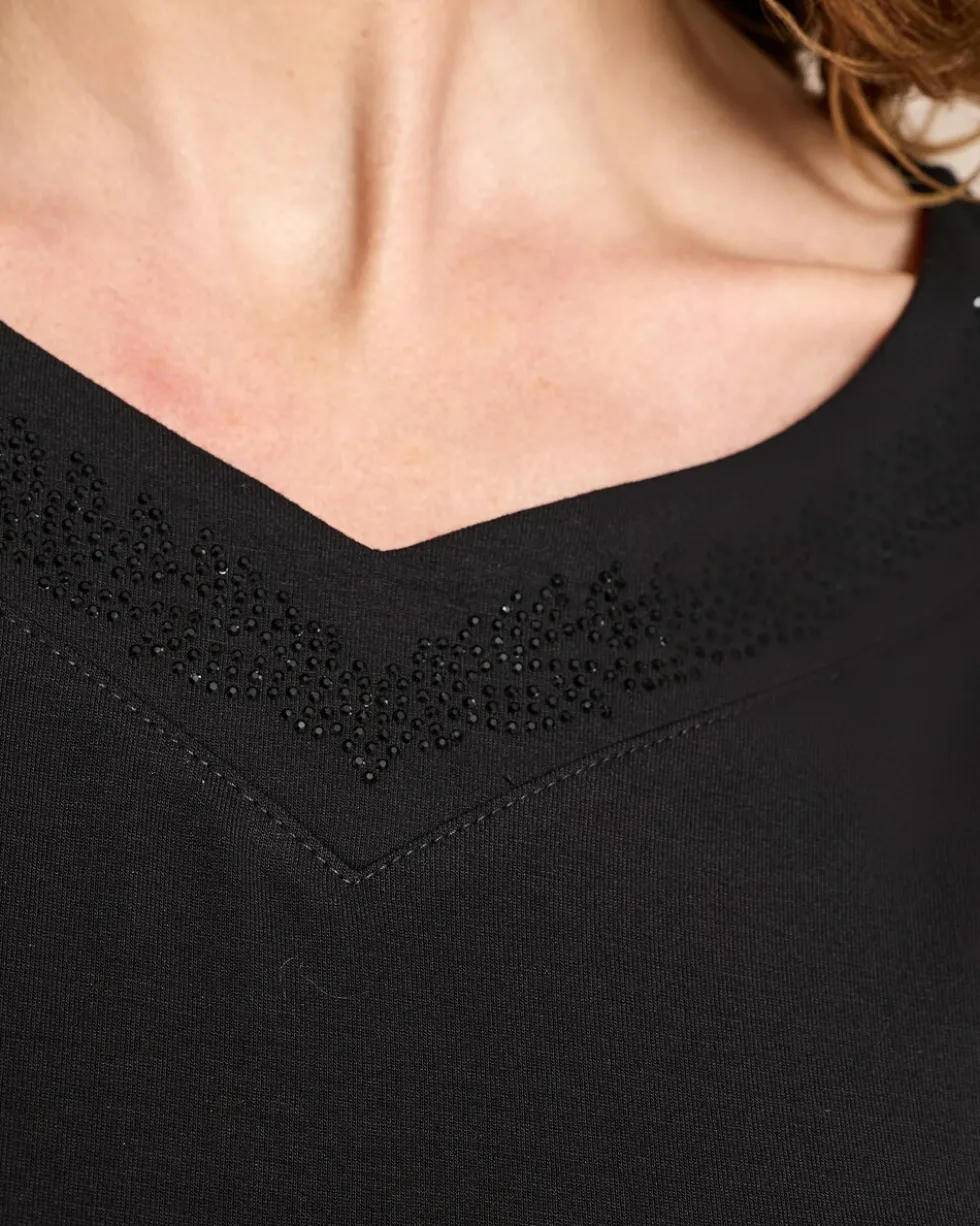 Shirt mit Strassdeko