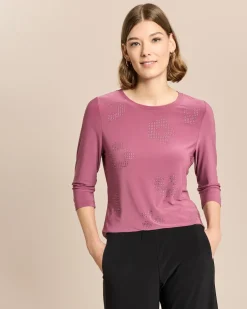 Shirt mit Strassdeko in Leoanordnung