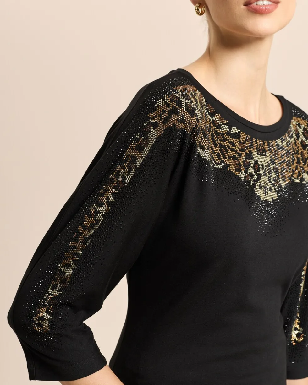 Shirt mit Strassverzierung