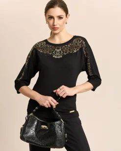Shirt mit Strassverzierung