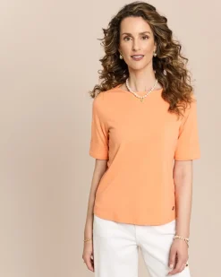 Shirt mit U-Boot-Ausschnitt