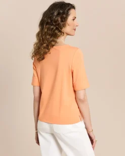 Shirt mit U-Boot-Ausschnitt