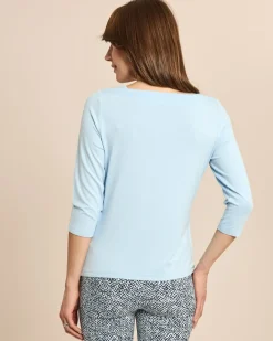 Shirt mit U-Boot-Ausschnitt