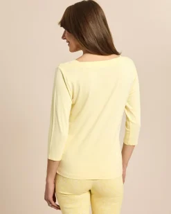 Shirt mit U-Boot-Ausschnitt