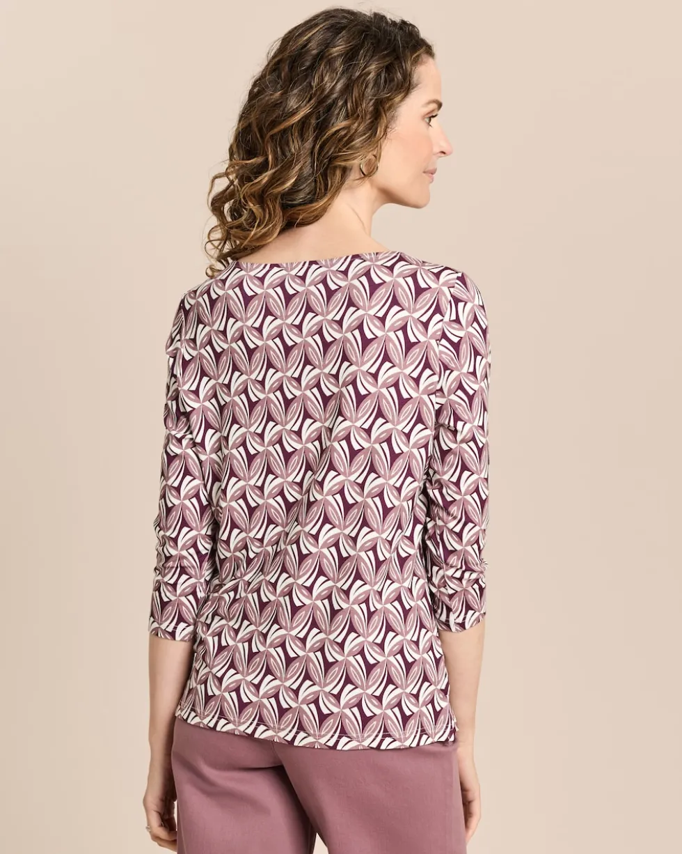 Shirt mit U-Boot-Ausschnitt