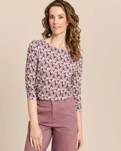 Shirt mit U-Boot-Ausschnitt
