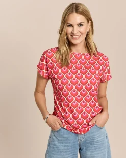 Shirt mit U-Boot-Ausschnitt