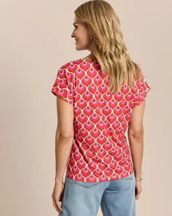 Shirt mit U-Boot-Ausschnitt