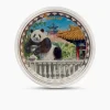 Silbermünze Panda Fan Coin Meng Lan 2025