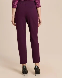 Slim Fit Hose mit Dekoelement am Bund