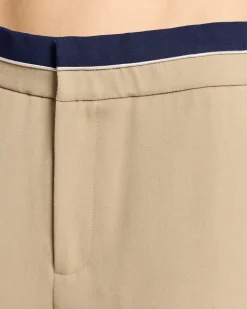 Slim Fit Hose mit Doppelbund-Optik