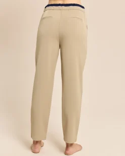 Slim Fit Hose mit Doppelbund-Optik