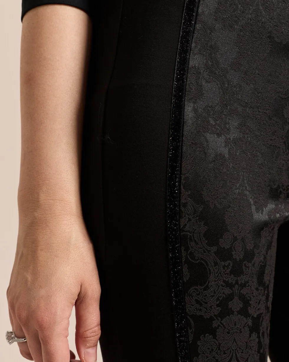 Slim Fit Hose mit Jacquard-Muster