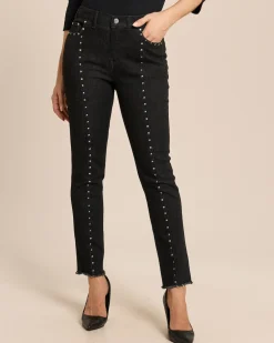 Slim Fit Jeans mit Nieten